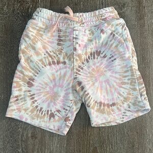 Lands' End Pink and Brown Tie-Dye Shorts